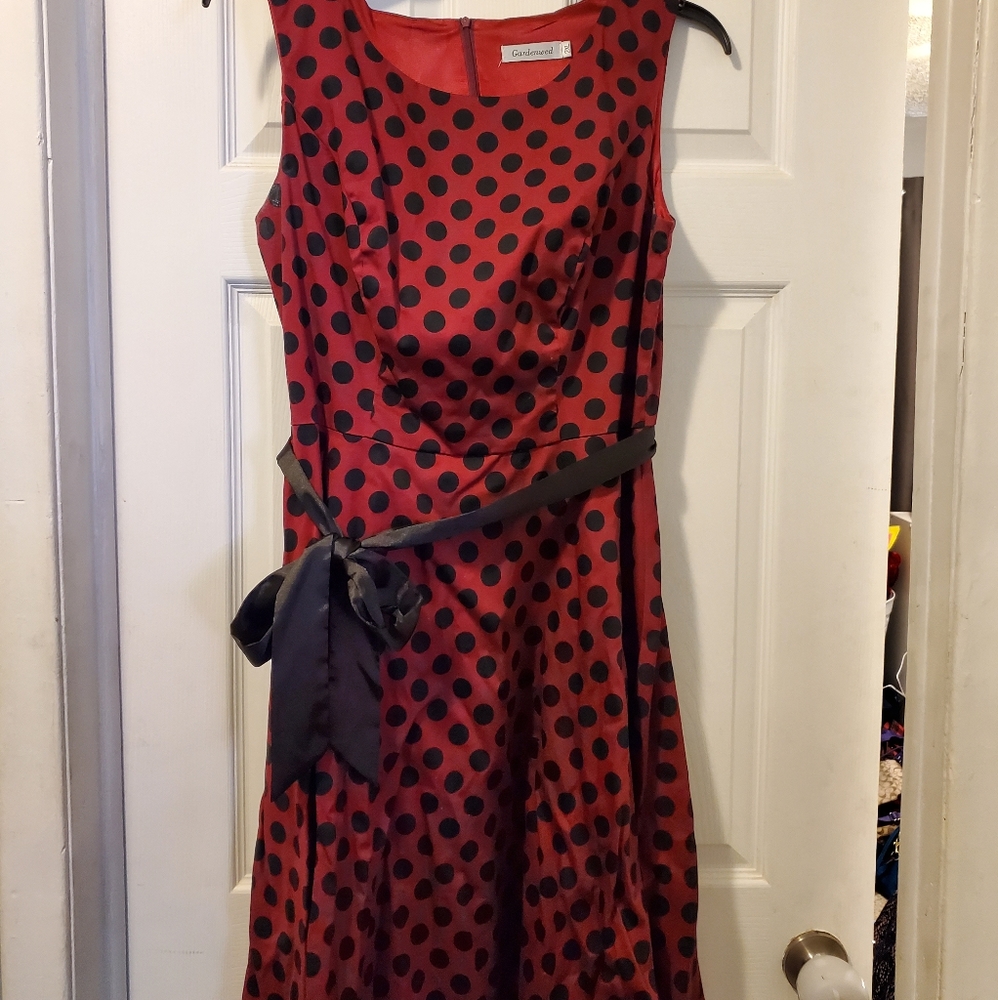 Plus size polk a dot dress